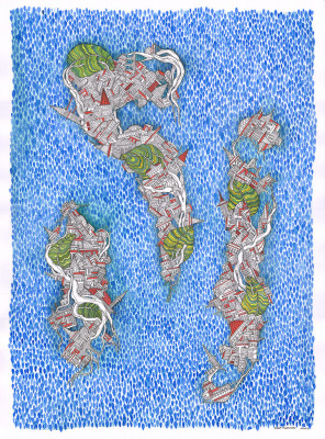 Mixed media on paper
98 x 67 cm (framed)
$1900