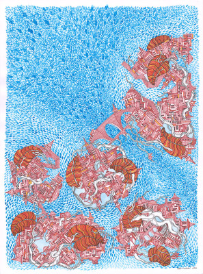 Mixed media on paper
98 x 67 cm (framed)
$1900