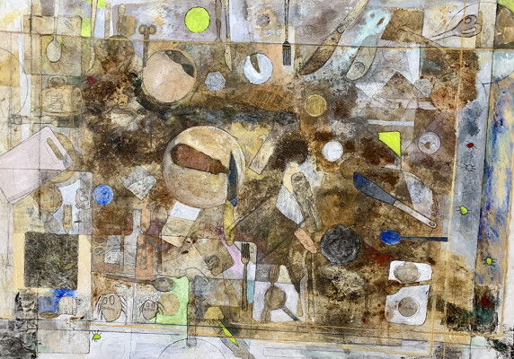 Fran Callen
2022
Mud packed tight, rock crack rhythms, pigments powdered in lunch pots, ready